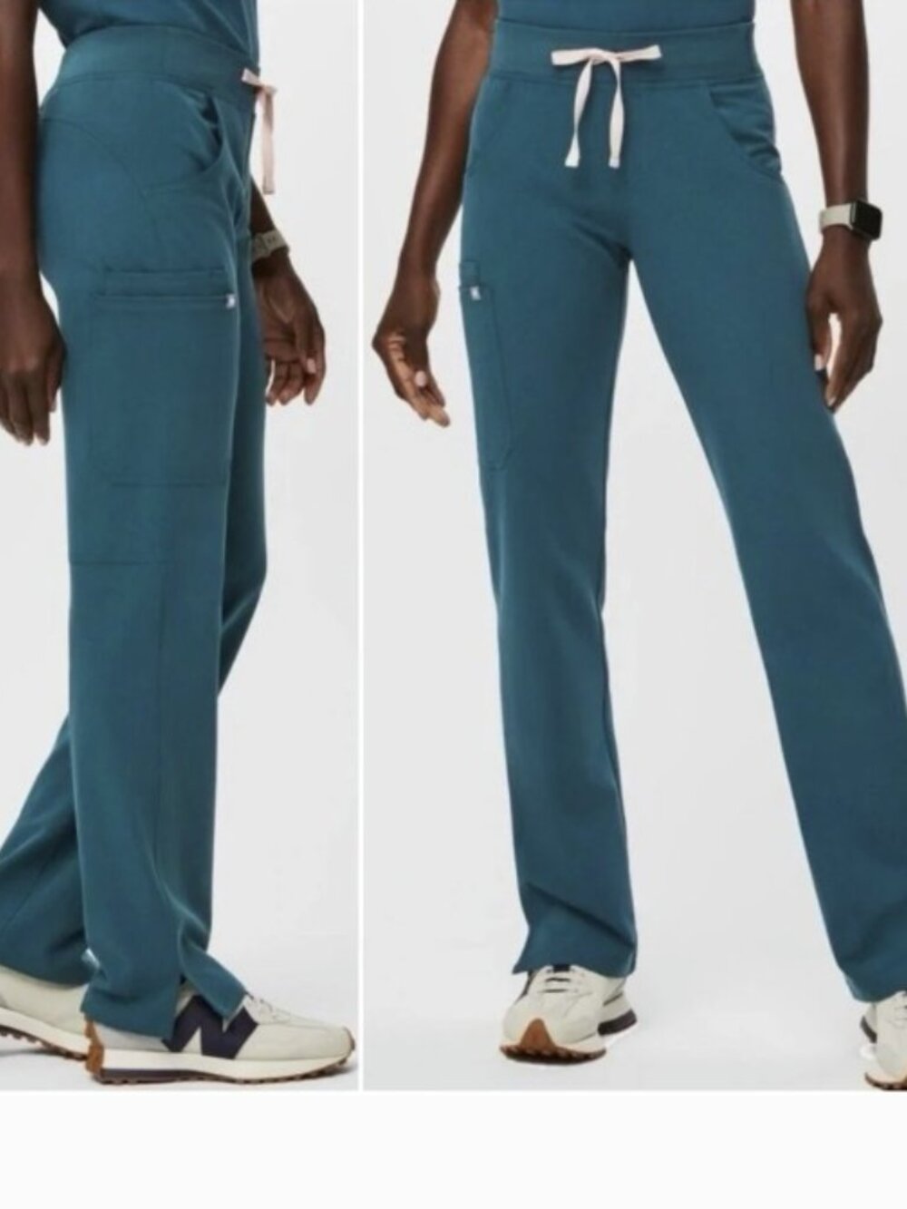 Figs Teal Kade Cargo Scrub Pants